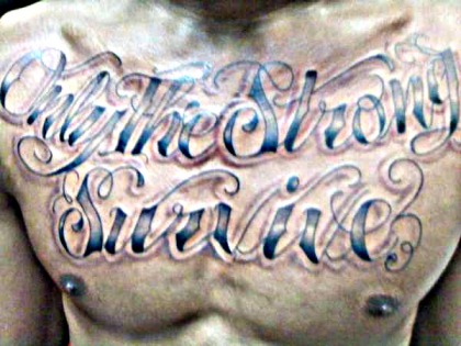 only strong survive tattoo. I Love my new tattoo. Its only